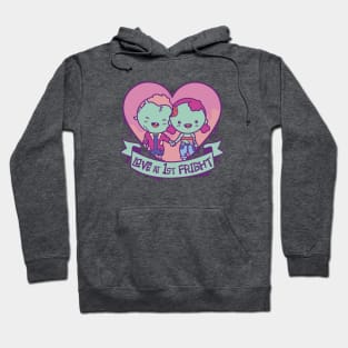 Love at First Fright // Cute Zombie Valentine Hoodie